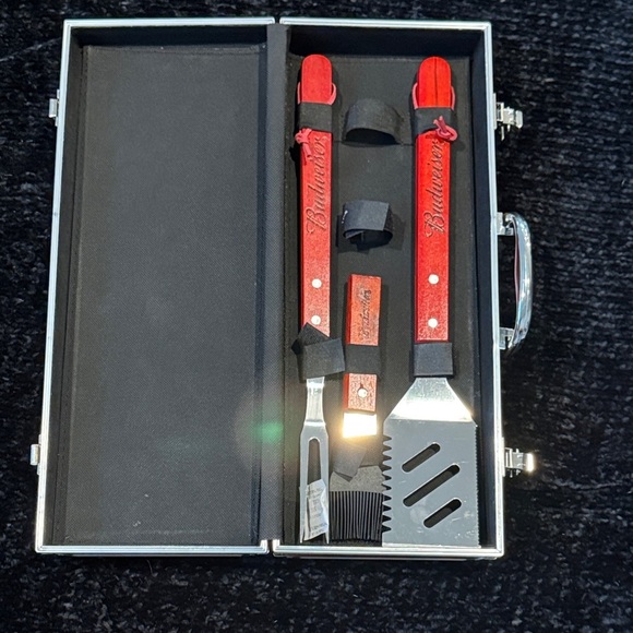 Budweiser BBQ Tool Set - Brown and Red - Picture 4 of 6